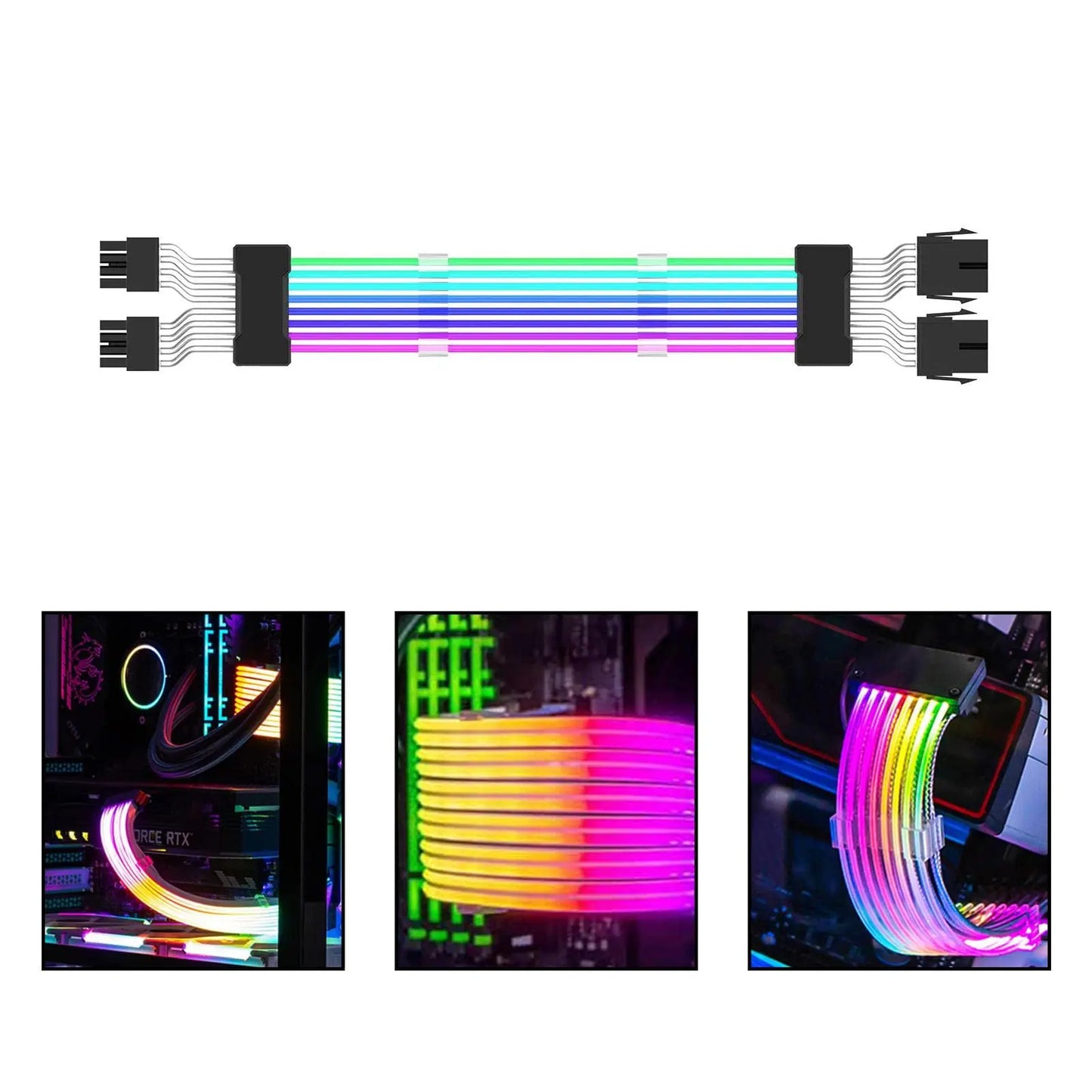 Extensores de Cables Gamer RGB
